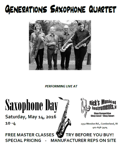 Generations Sax Quartet Sax Day